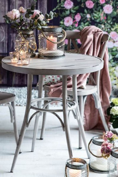 alloyfold vintage aluminium crossback chair dining set3