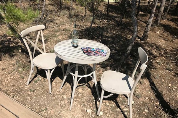 alloyfold vintage aluminium crossback chair outdoor dining set