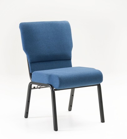 Church Chair Blue Quarter Front