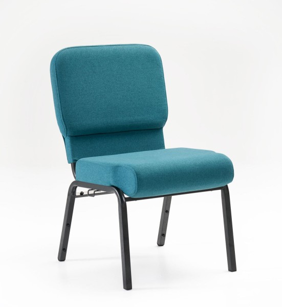Enclosed Church Chair Teal Quarter Front Cropped